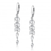 Cercei argint lungi cu pietre DiAmanti S0091D-DIA